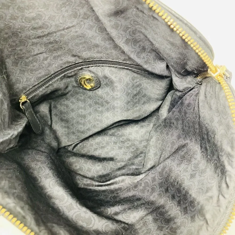 Charming Charlie Women’s Lot Of 2 Handbag & Clutch‎ Black Pebbled Faux Leather